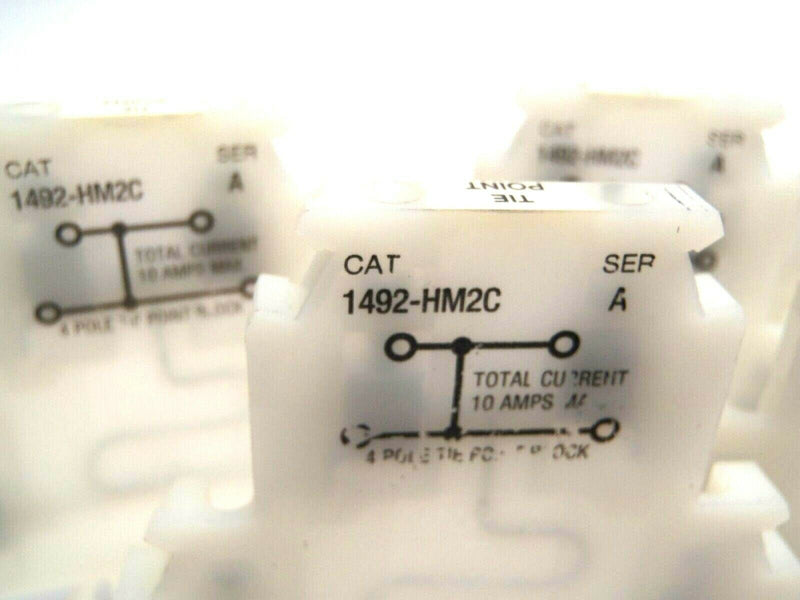 Allen Bradley 1492-HM2C 4-Pole Tie Point Terminal Blocks Ser A 10A LOT OF 9 - Maverick Industrial Sales