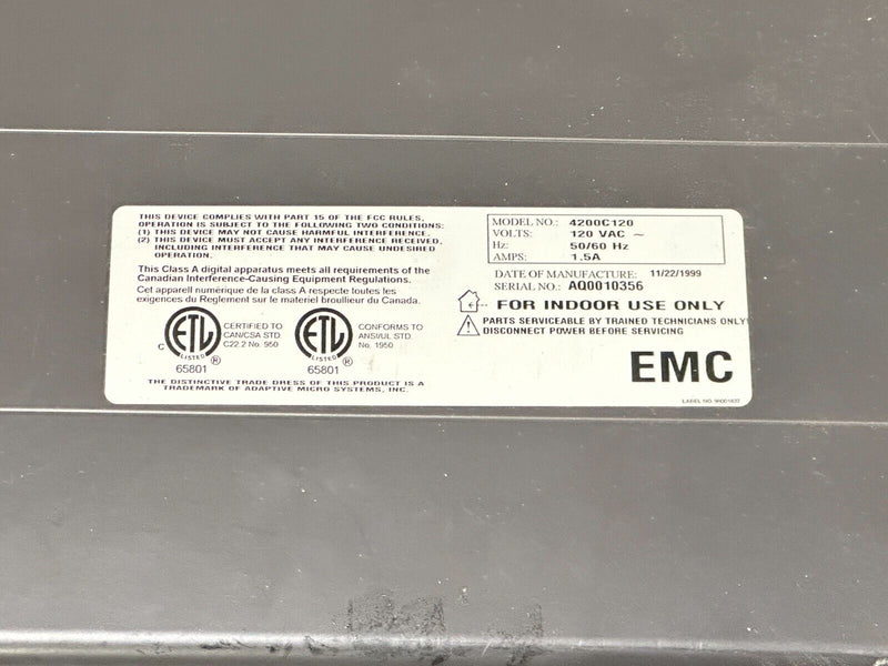 EMC 4200C120 Lucent LED Sign 1.5A 120VAC NO REMOTE - Maverick Industrial Sales