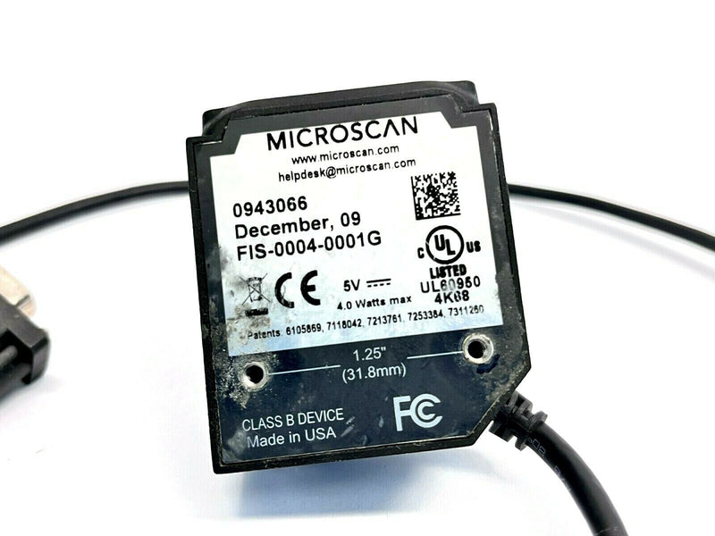 Microscan FIS-0004-0001G MS-4 Imager Fixed Mount Barcode Scanner Damaged Cable - Maverick Industrial Sales