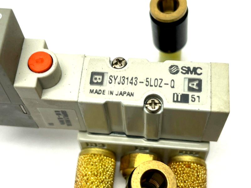 SMC SYJ3143-5LOZ-Q Solenoid Valve w/ Subplate - Maverick Industrial Sales