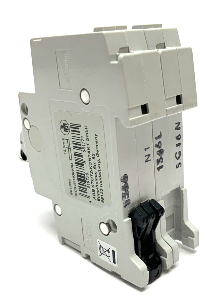 ABB S201-NA C16 2-Pole Circuit Breaker 2CDS251103R0164 - Maverick Industrial Sales