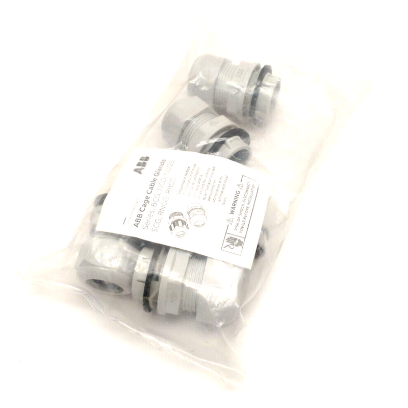 ABB NPG-1001LG Nylon Quick Connect Cable Gland 1" Thread 18-25mm Range LOT OF 5 - Maverick Industrial Sales