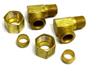 Brass Elbow Compression Fitting 8mm OD Tube to 7/16-20 NPT Male Thread LOT OF 2 - Maverick Industrial Sales