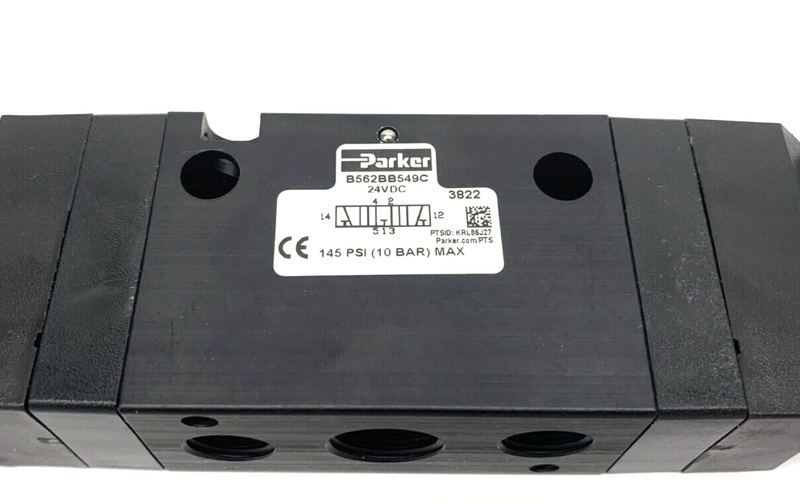 Parker B562BB549C Double Solenoid Valve 3-Port 3/8" P2E-KV32C Soleniods - Maverick Industrial Sales