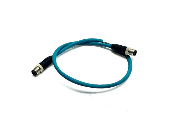 Lumberg 0985 806 100/0.5M Ethernet/IP Double Ended Cord Set M12 4 Pin Male 0.5m - Maverick Industrial Sales