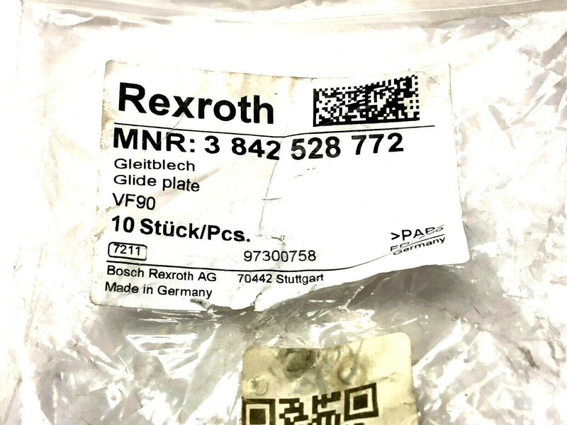 Bosch Rexroth 3842528772 Glide Plate VF90 STS LOT OF 9 - Maverick Industrial Sales