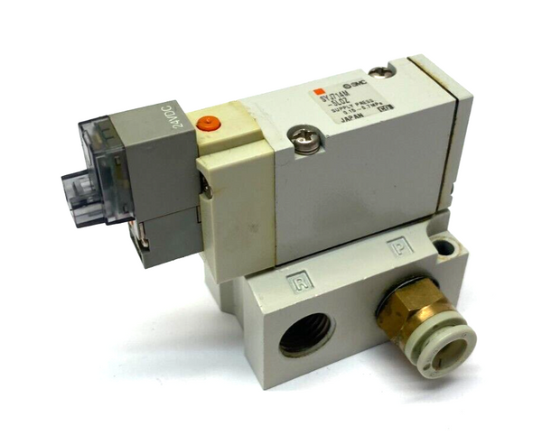 SMC SYJ714M-5L0Z Manifold Mounted Solenoid Valve 3-Port 24VDC - Maverick Industrial Sales