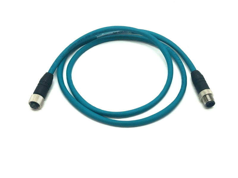 Lumberg 0985 806 102/1M Ethernet/IP Double Ended Cordset Male to Female 4 Pin 1m - Maverick Industrial Sales