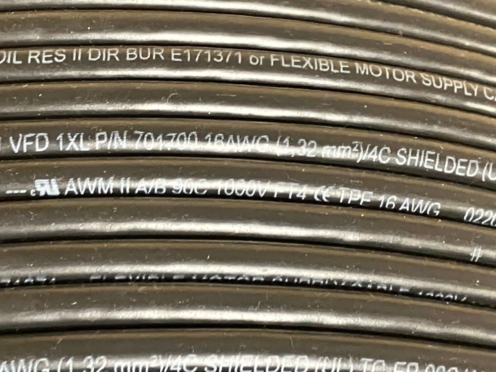 Lapp 701700 Multiconductor Cable, Shielded, 4 Conductor, 16 AWG, Black 1400' FT - Maverick Industrial Sales