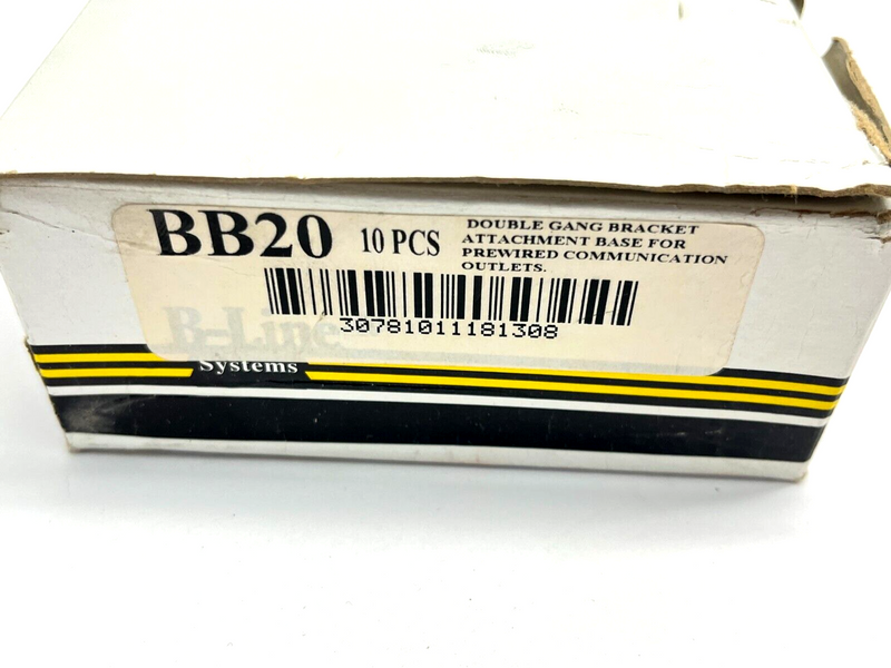 B-Line Systems BB20 Double Gang Bracket for Communication Outlets LOT OF 10 - Maverick Industrial Sales