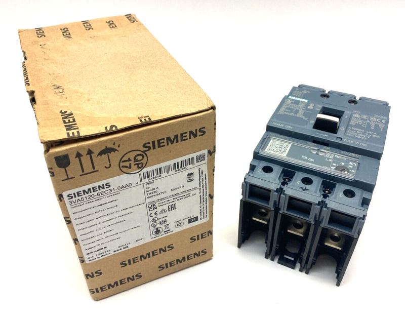 Siemens 3VA5120-6EC31-0AA0 Molded Case Circuit Breaker 3-Pole 125H 3p TM230 - Maverick Industrial Sales