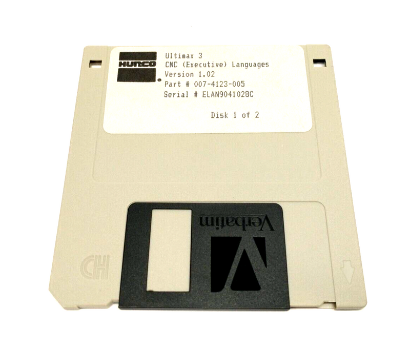 Hurco 007-4123-005 Ver. 1.02 Ultimax 3 CNC Executive Languages Floppy Disk SET - Maverick Industrial Sales