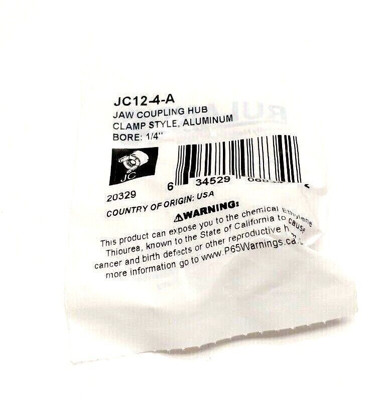 Ruland JC12-4-A 1/4" Jaw Coupling Hub  Aluminum Clamp Style 3/4" OD - Maverick Industrial Sales