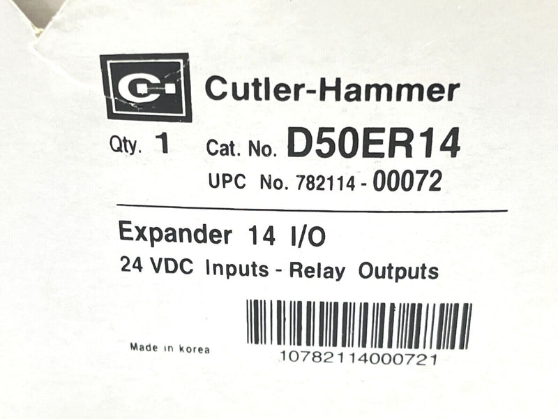 Cutler Hammer D50ER14 Digital Expander 14 I/O 24VDC Inputs/Relay Outputs - Maverick Industrial Sales