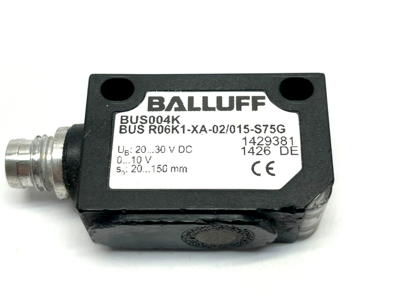 Balluff BUS004K Ultrasonic Sensors w/ Analog Output BUS R06K1-XA-02/015-S75G - Maverick Industrial Sales