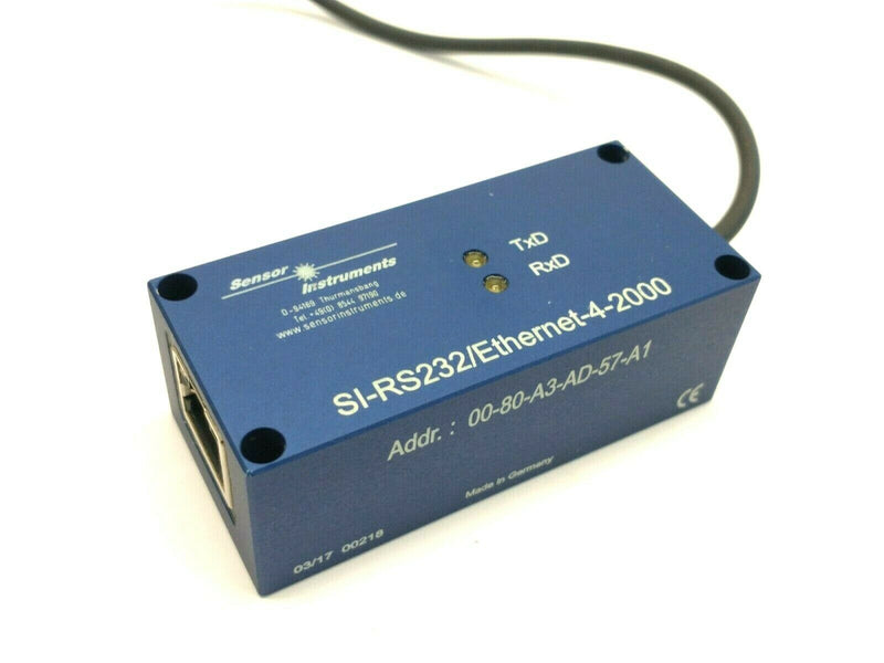 Sensor Instruments SI-RS232/Ethernet-4-2000 Serial To Ethernet Bus Converter - Maverick Industrial Sales