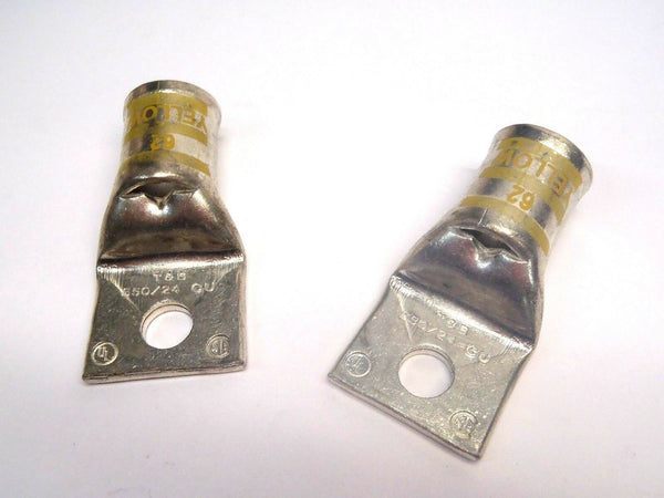 Lot of (2) T&B Thomas & Betts 550/24 CU Compression Lug Yellow Die 62 - Maverick Industrial Sales