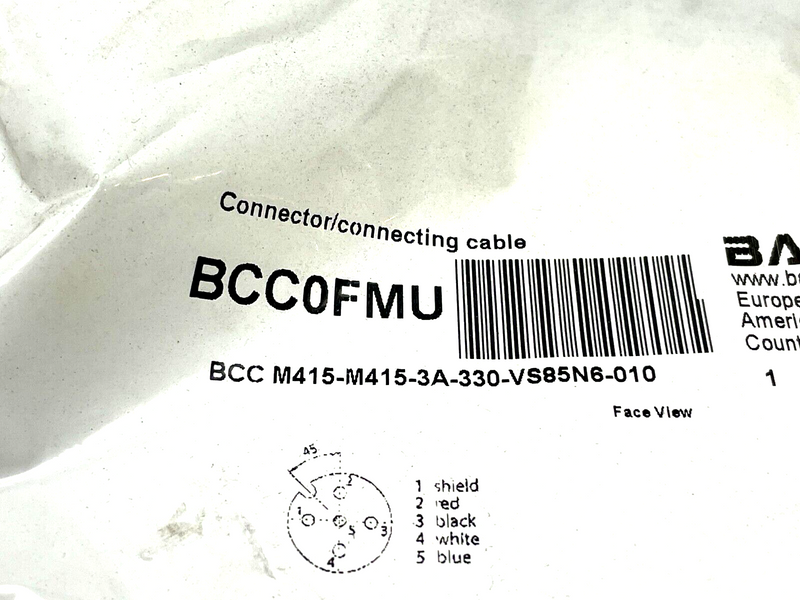 Balluff BCC0FMU Double-Ended Cordset 1m Length BCC M415-M415-3A-330-VS85N6-010 - Maverick Industrial Sales