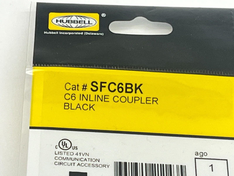 Hubbell SFC6BK Inline Coupler Cat6 - Maverick Industrial Sales