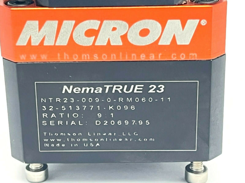 Micron NTR23-009-0-RM060-11 NemaTRUE 23 9:1 Ratio 32-513771-K096 - Maverick Industrial Sales