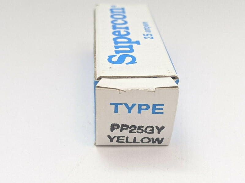 Warner PP25GY Yellow Supercon Plug 25 Ampere 125-250V AC/DC 600V - Maverick Industrial Sales