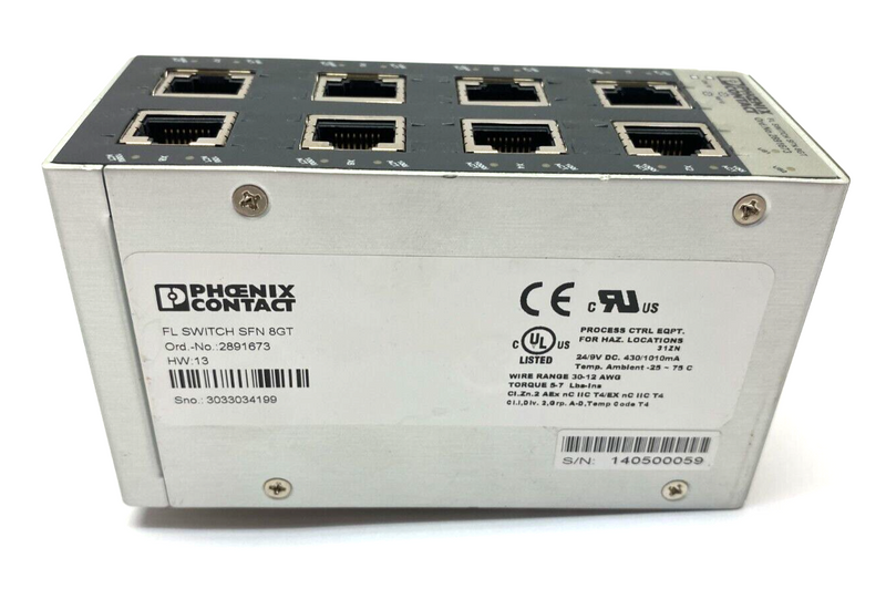 Phoenix Contact FL SWITCH SFN 8GT Ethernet Switch 8-Port 2891673 - Maverick Industrial Sales