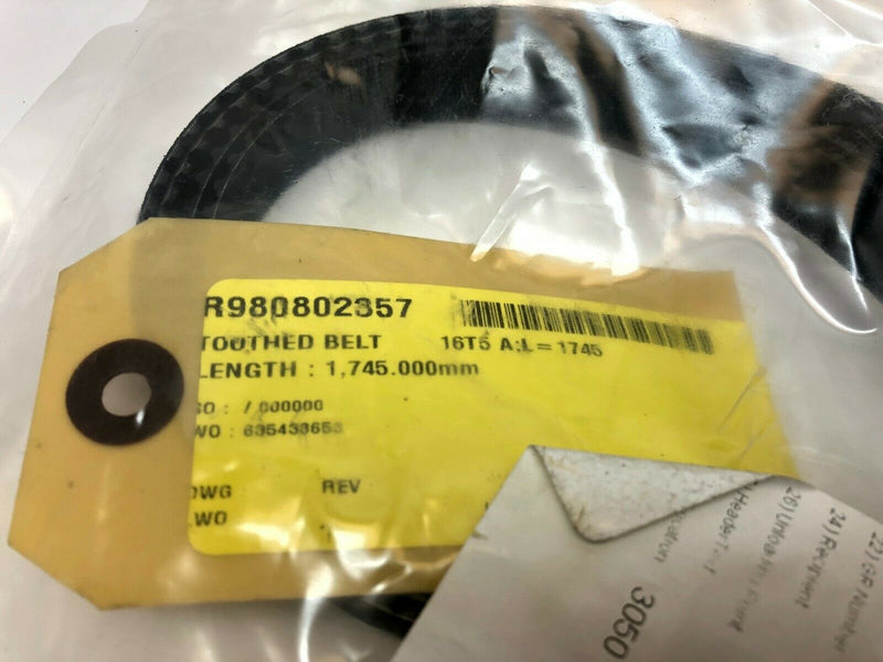 Bosch Rexroth R980802357 Toothed Conveyor Belt, 16T5, 1745mm LOT OF 2 - Maverick Industrial Sales