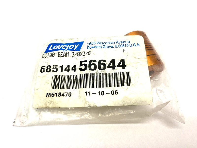 Lovejoy 68514456644 Flexible Beam Coupling 3/8" x 3/8" EC100 BEAM M518470 - Maverick Industrial Sales