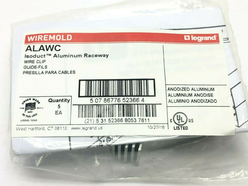 Wiremold ALAWC Wire Clip Fitting PKG OF 25 - Maverick Industrial Sales