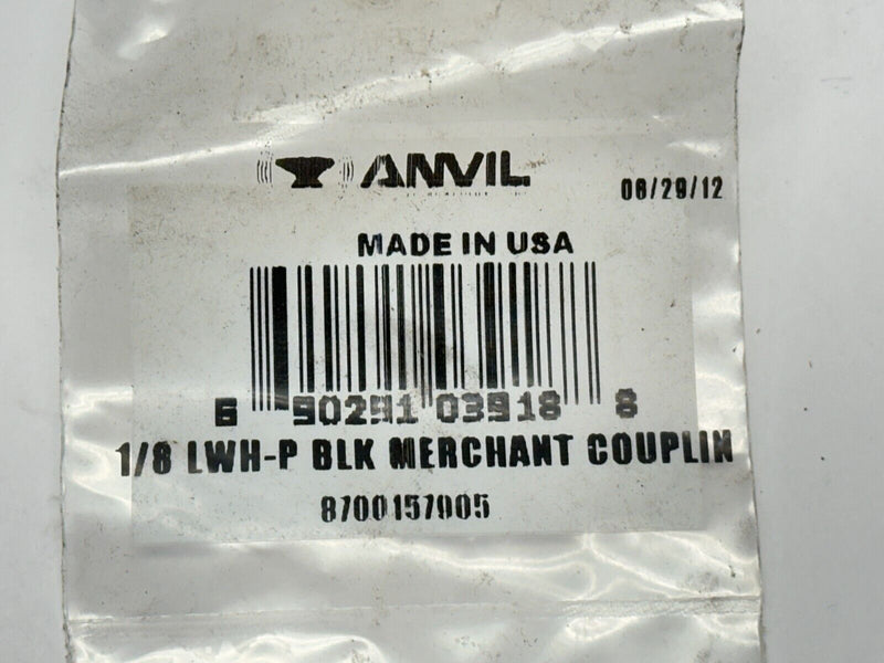 Anvil 8700157905 1/8 LWH-P BLK Merchant Coupling LOT OF 2 - Maverick Industrial Sales