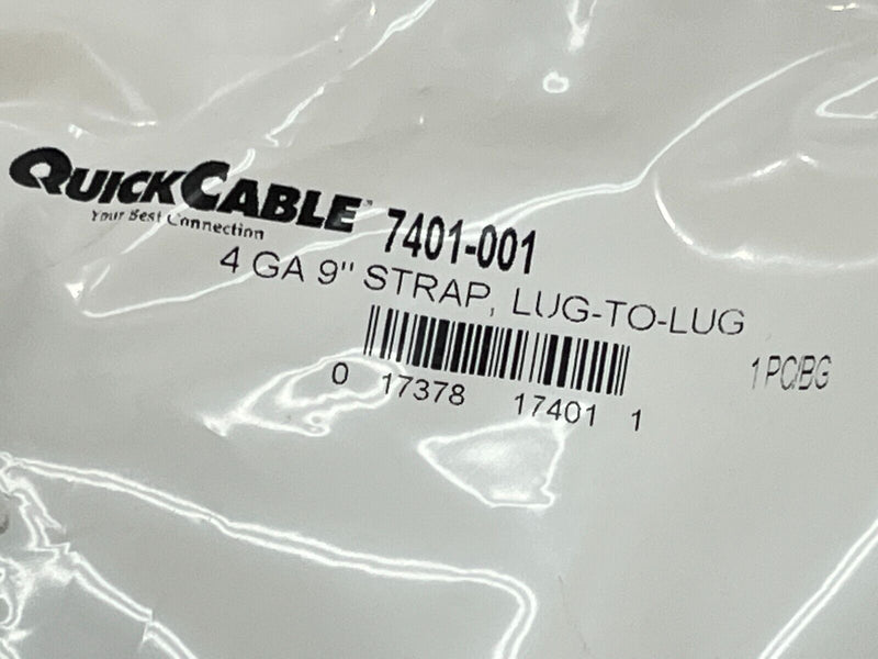 Quick Cable 7401-001 Braided Ground Strap 3/8" Hole 4 Gauge 9” Lug-To-Lug - Maverick Industrial Sales
