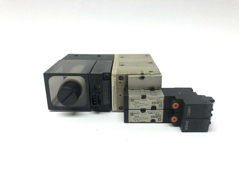 SMC ZSE2-0R-15 Pneumatic Vacuum Switch & VJ3133 Solenoid Valve Assembly - Maverick Industrial Sales