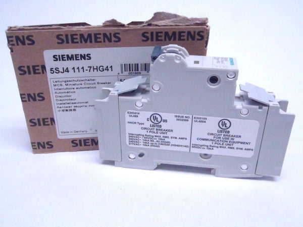 SIEMENS 5SJ4111-7HG41 5SJ4 111-7HG41 MCB UL489 1-POLE 5A C-TRIP TYPE HSJ - Maverick Industrial Sales