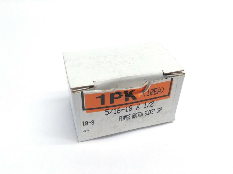 Box of 10 5/26-18 X 1/2 Inch 18-8 Flange Button Socket Cap Screw - Maverick Industrial Sales
