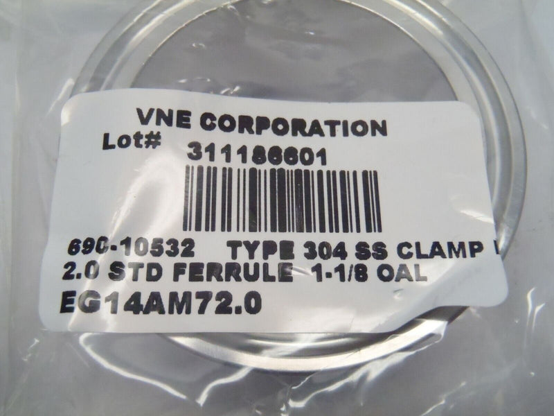 VNE 690-10532 304 SS Adapter for 2" Tube x Butt-Weld, 1-1/8" L LOT OF 2 - Maverick Industrial Sales