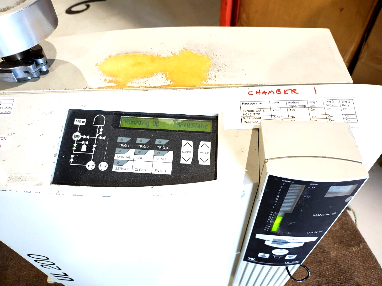 Leybold UL200 Bench Top Helium Leak Detector Last Cal 12/23/22 Cal Due 12/23/23 - Maverick Industrial Sales