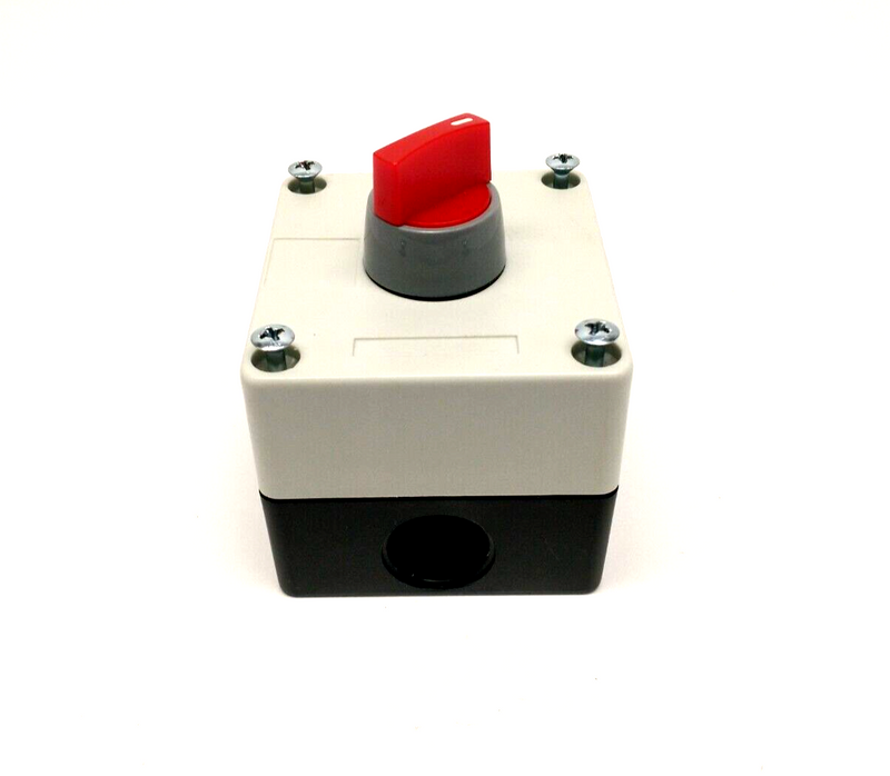 Auspicious Red 2-Position Selector Switch w/ Control Station Enclosure 120V 6A - Maverick Industrial Sales