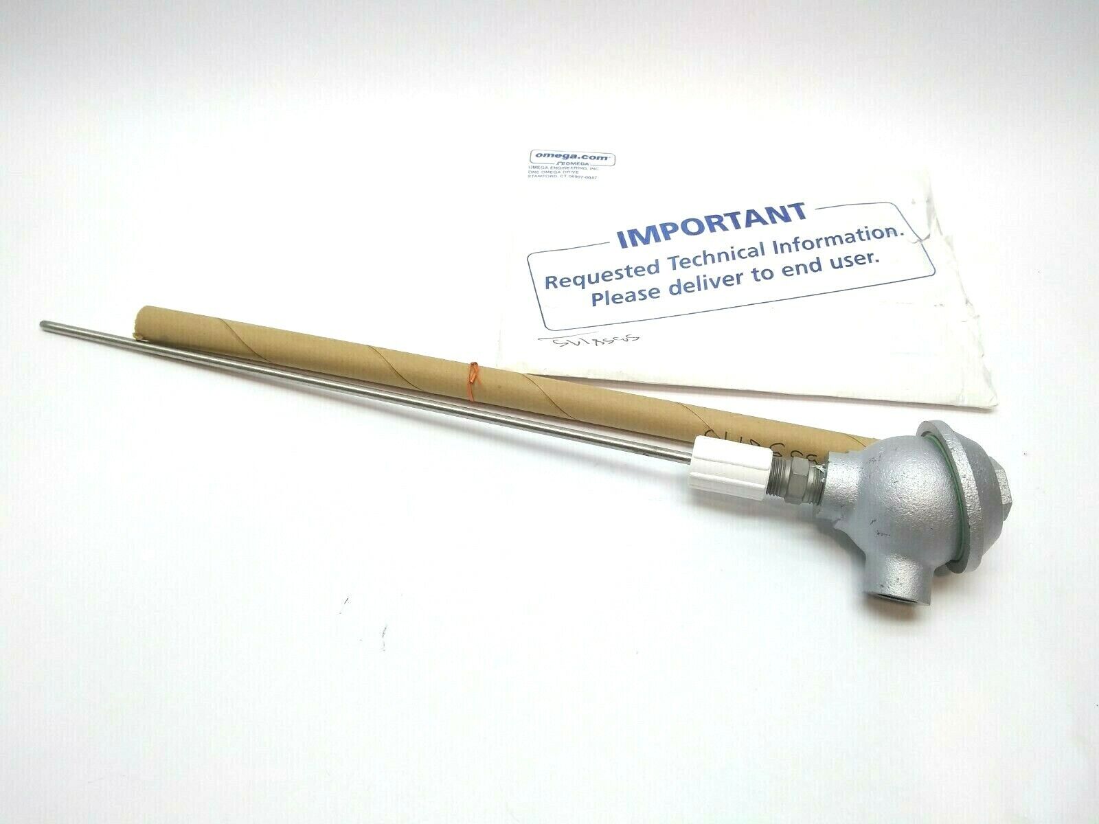 OMEGA  PR-12E-3-100-1/4-18 Thermocouple Probe with Cast Iron Protection Head - Maverick Industrial Sales