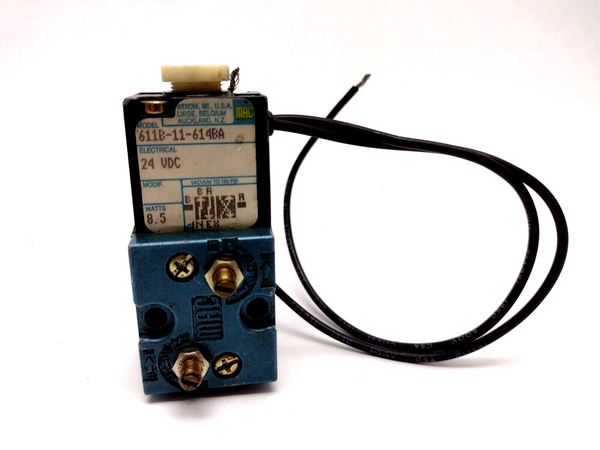 MAC Valves 611B-11-614BA Solenoid Valve 24VDC 8.5W 150PSI - Maverick Industrial Sales