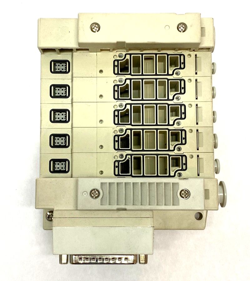 SMC SS5V2-10FD1-05DS-C4-D0 Pneumatic Manifold DIN-Rail Mount 5-Station D-Sub Con - Maverick Industrial Sales