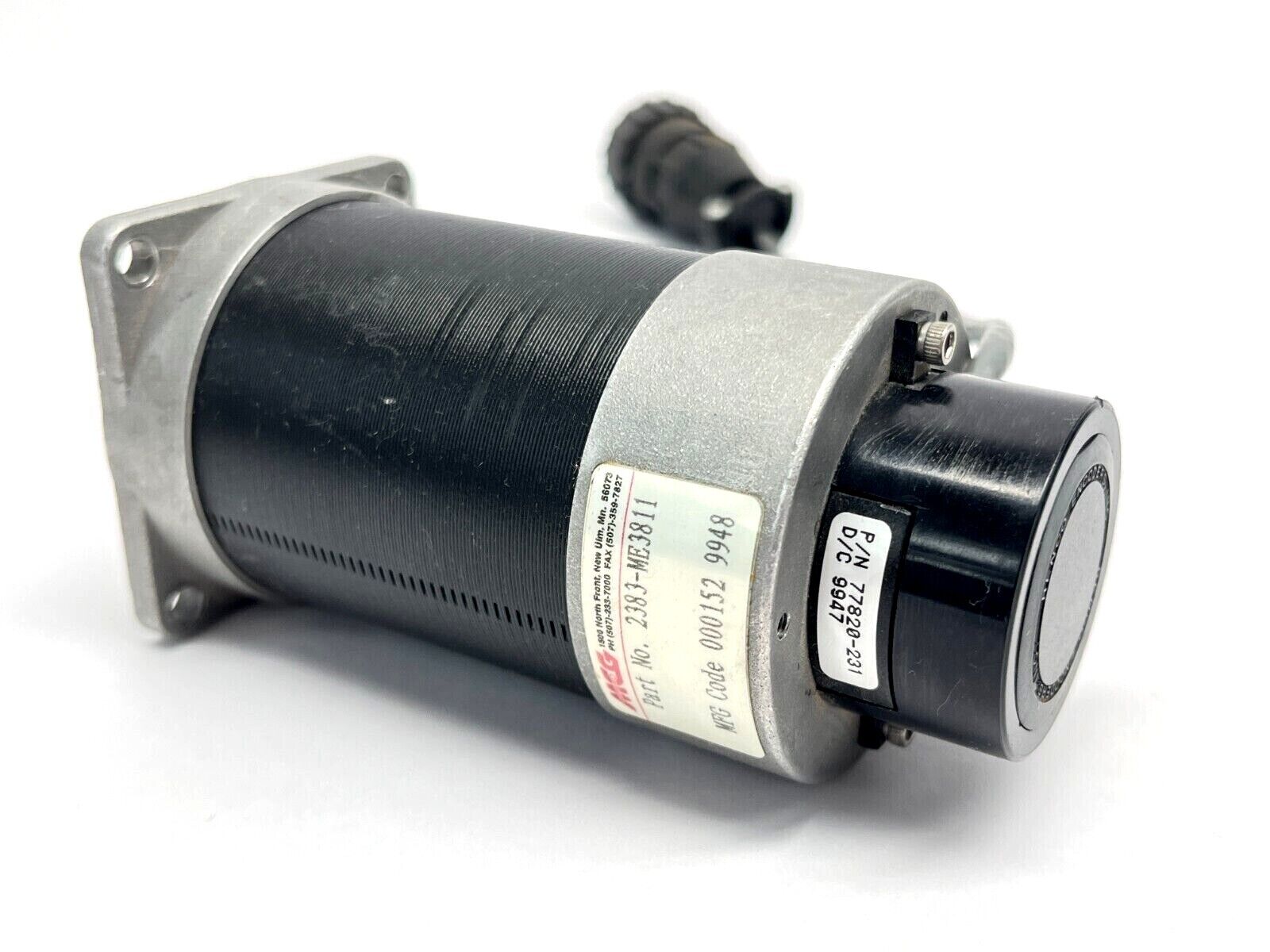 MCG 2383-ME3811 Servo Motor w/ Renco 77820-231 Encoder BROKEN MOTOR SHAFT - Maverick Industrial Sales