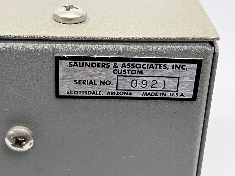 Saunders & Associates 55B Water Cooling Vacuum Chamber 220VAC - Maverick Industrial Sales