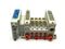 SMC VV5QC21-04N3SDB-S Integrated Type Base Mount Plug-In Manifold - Maverick Industrial Sales