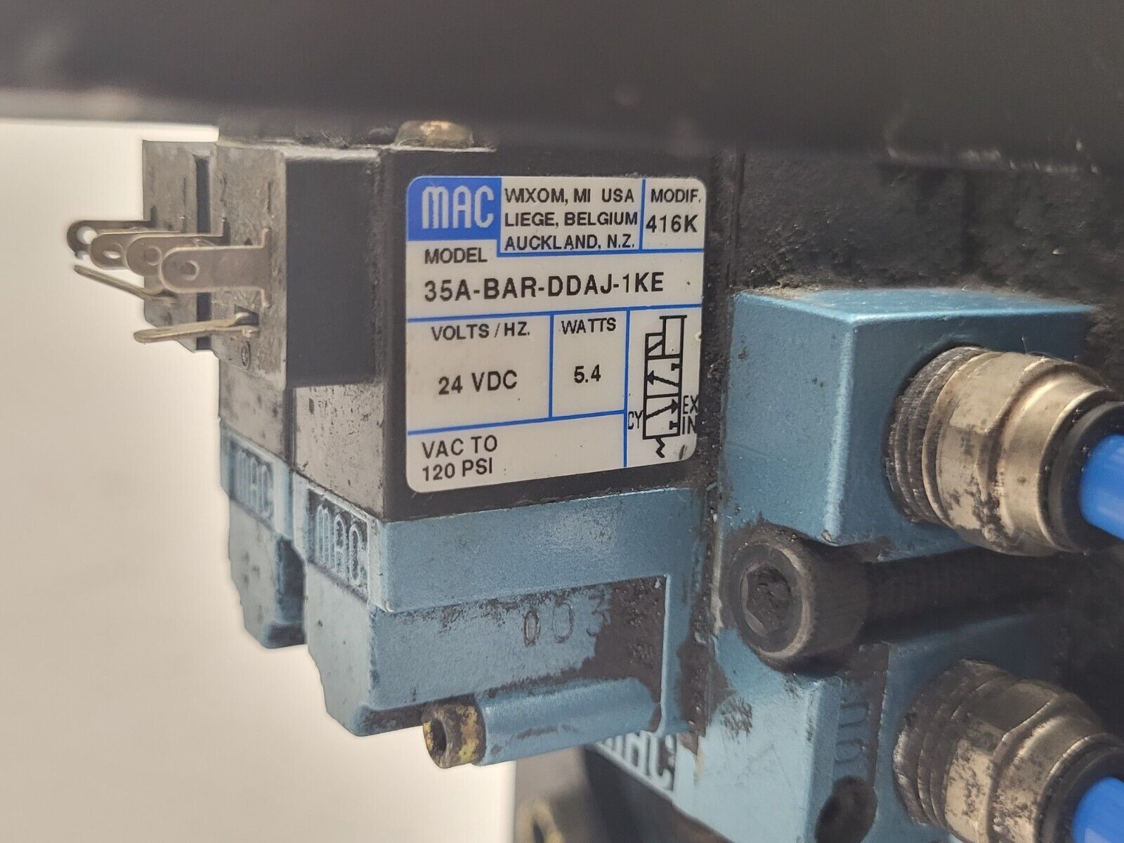 MAC Valves MM-A2B-231 Manifold w/ MPPA2A-0027 Pressure Pak NO PRESSURE GAUGE - Maverick Industrial Sales