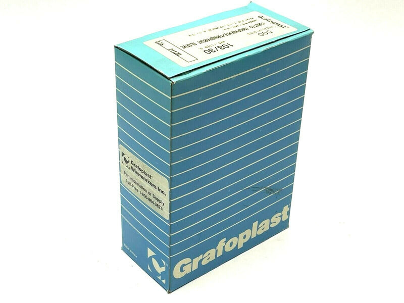 Grafoplast 103/30 Transparent Sleeves 30mm 10-12AWG PKG OF 500 - Maverick Industrial Sales