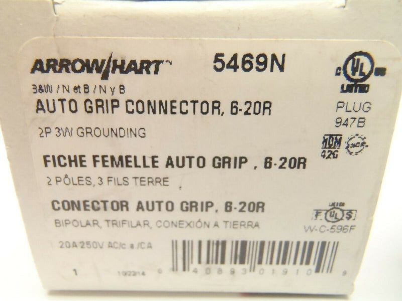 Cooper 5469N Auto Grip Connector 6-20R - Maverick Industrial Sales