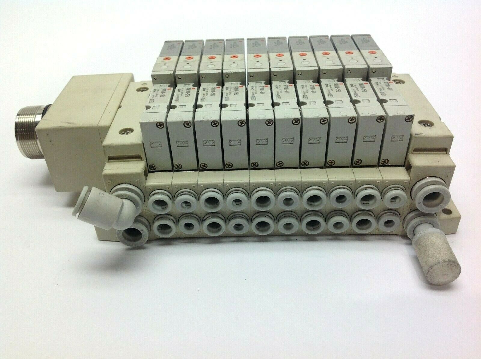 SMC SS5V1-W10CD-10B-C6 Pneumatic Manifold Assembly Block with SV1100-5FU (10X) - Maverick Industrial Sales