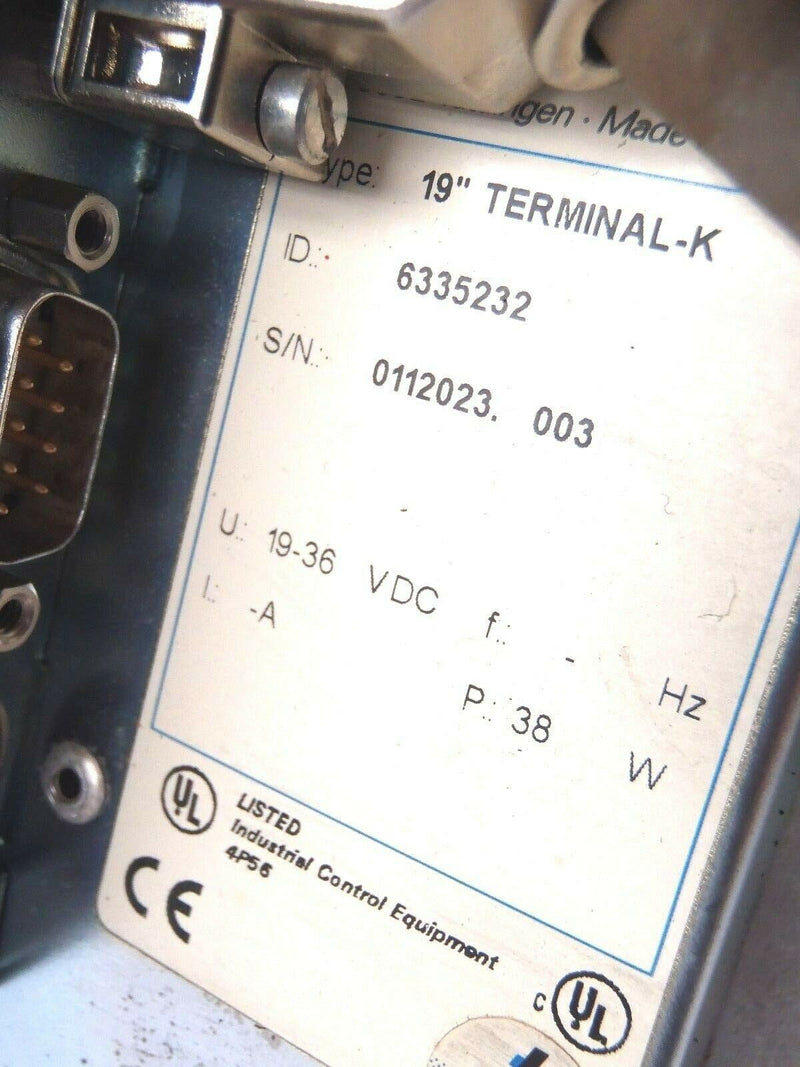 Leukhardt 6335232 Terminal-K VGA Interface Panel SCREEN DAMAGE - Maverick Industrial Sales
