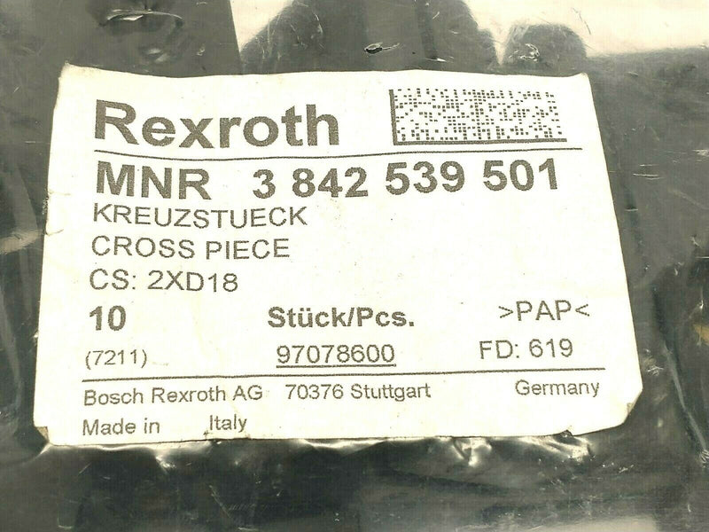 Bosch Rexroth 3842539501 Cross Piece Holder For Height-Adjustable Guides 10 PACK - Maverick Industrial Sales