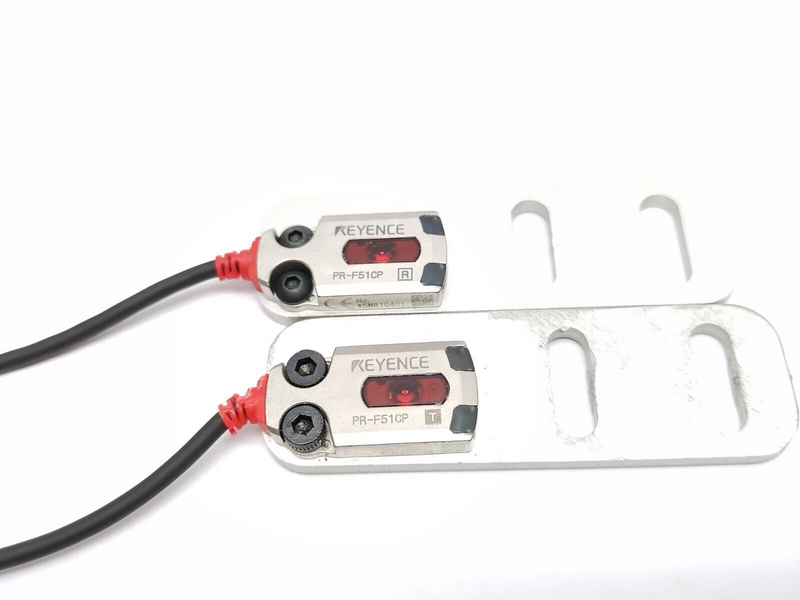 Keyence PR-F51CP Flat Transmissive Thrubeam Photoelectric Sensor M8 4-Pin 0.6m - Maverick Industrial Sales